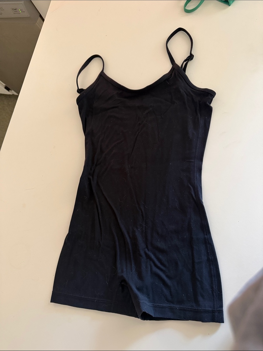 Aritzia Black Sleeveless Knit Playsuit with Spaghetti Straps